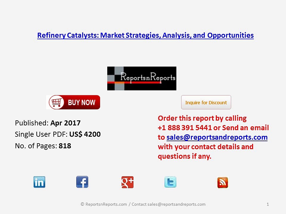 Refinery Catalysts Market worth $4,967 million in 2016 for Oil Refining Sector