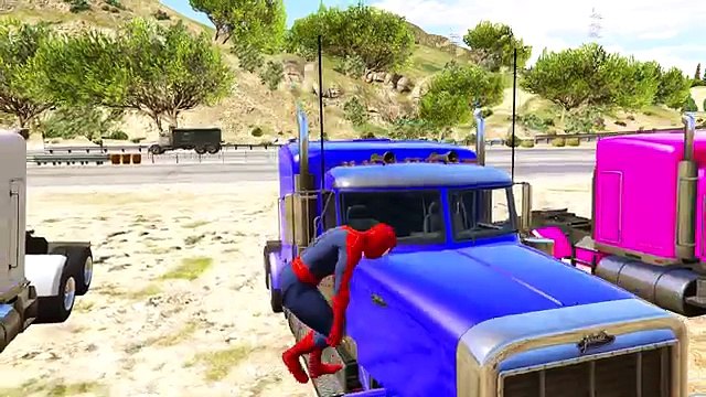 Learn Colors for Children with Spiderman & Color Truck - Colours for Kids to Lea