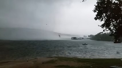 Imposing 'Twister' Captured Moving Over Lake Travis