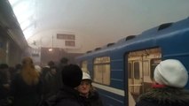 Smoke Emerges From Tunnel Following St Petersburg Metro Explosion