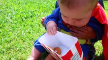 SUPERHEROES IRL Baby RESCUE PJ MASKS Boy Who CRIED WOLF In Real Life Superman Parody Baby Eli