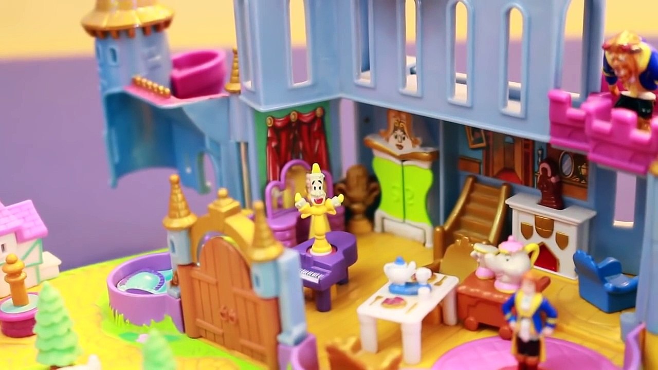 BELLE CASTLE Disney Princess Beauty & The Beast Polly Pocket NEW Disney Beauty & Beast MOVIE TOYS