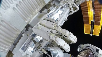 La deuxième EVA de Thomas Pesquet en accéléré