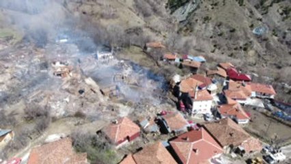 Çankırı'da Küle Dönen Köy Havadan Görüntülendi