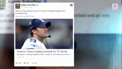 Tony Romo ditches NFL career for broadcasting