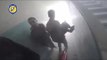 Rescuers Pull Children Out of Rubble Following Airstrikes in Eastern Damascus Suburb