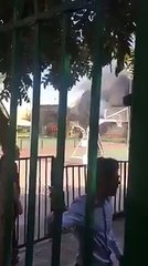 لقطات جديدة لحريق صالة الجمباز بنادى الجزيرة