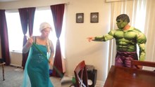 WORLDS BIGGEST TEDDY BEAR Vs Elsa & Hulk In Real Life SuperHeroFights Mo