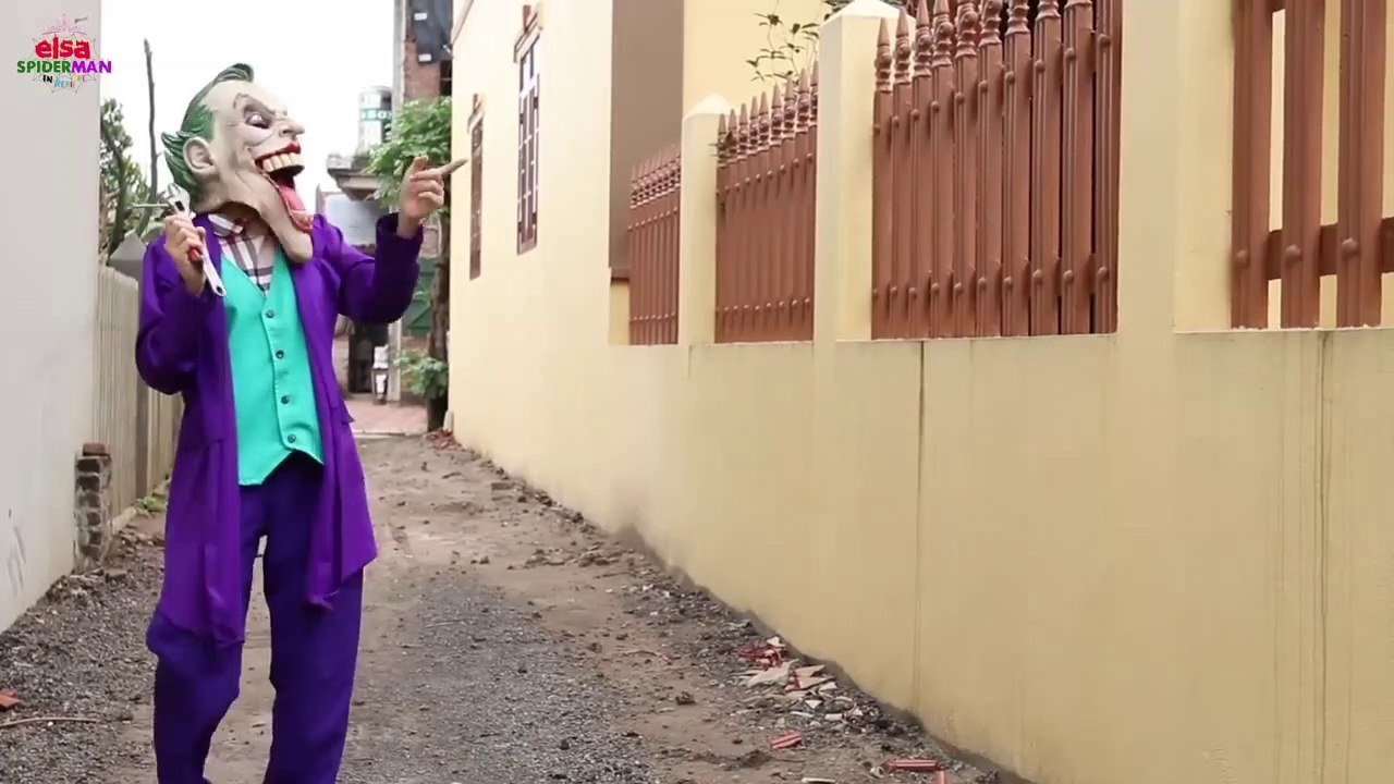 Frozen Elsa Spiderman  Elsa Car Toy Crash Joker Atrocity Doctor Police Prank! w Superhero  Fun-9F