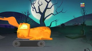 Scary Construction Vehicle _ Halloween cars and trucks _ Cars For Children-8TN