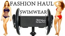 ASMR Whisper & 3Dio Ear Massage | Try On Swimwear, Heels & Fashion Haul by Zaful