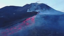 Drone Footage Gives Spectacular View of Etna Lava Flow