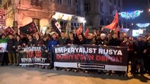 Beyoğlu'nda İdlib Protestosu