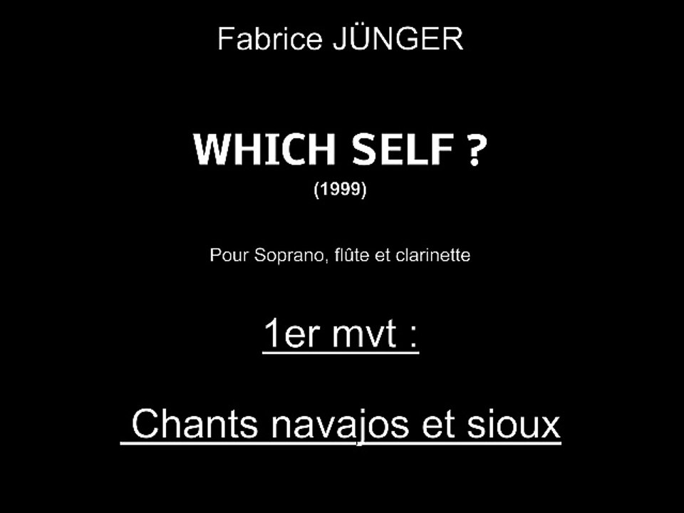 Fabrice JÜNGER Which self ?