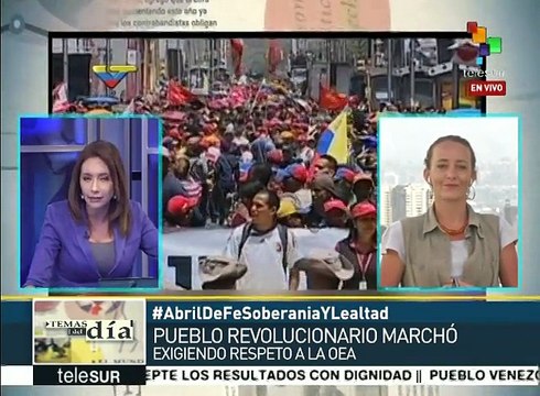 Miles de venezolanos exigen a la OEA respeto a su soberanía