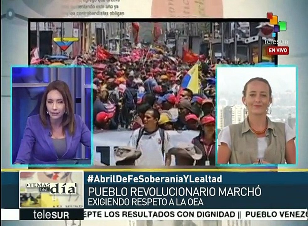 Miles de venezolanos exigen a la OEA respeto a su soberanía