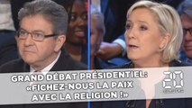 Grand débat présidentiel: Mélenchon à Le Pen, «fichez-nous la paix avec la religion»