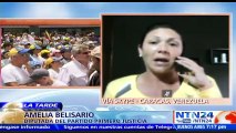 “Fuimos agredidos por colectivos armados enviados por Nicolás Maduro”: Diputada opositora Amelia Belisario sobre protestas en Venezuela