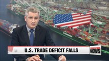 U.S. trade deficit drops 9.6% m/m to $43.6 billion in February