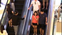HILLARIOUS ESCALATOR PRANK WITH STRANGERS - part 2 - - YouTube