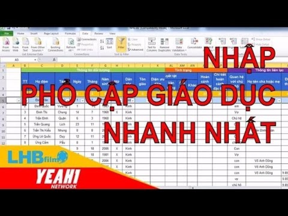 Phổ cập giáo dục | hướng dẫn nhập phổ cập giáo dục nhanh nhất từ file cũ - lhb online