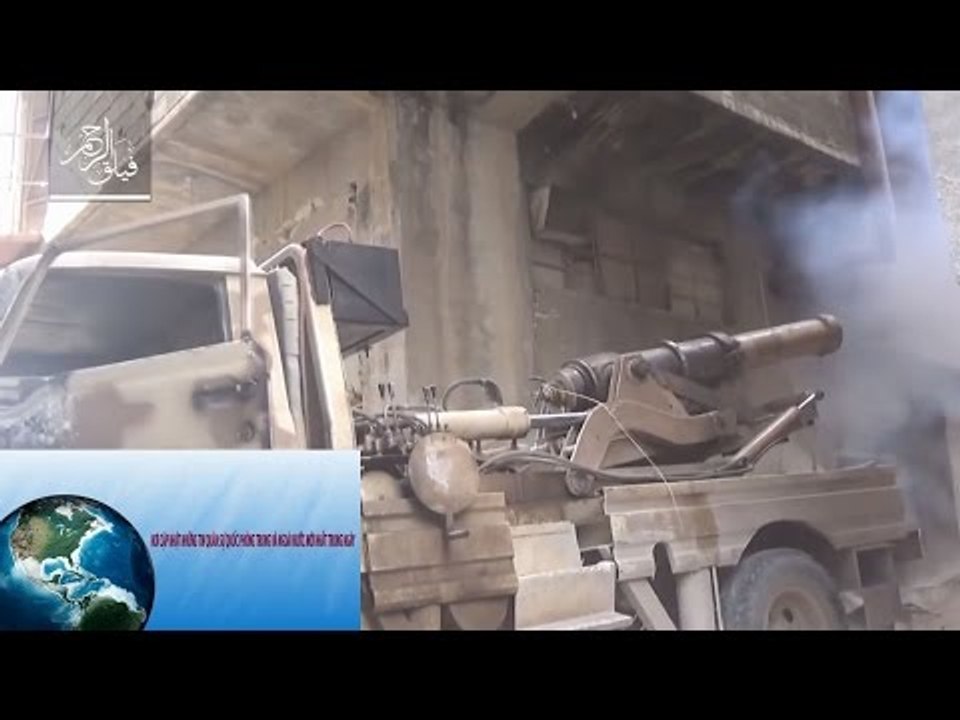 Tin Quân Sự - Phe Nổi Dậy Syria Oanh Tạc Quân Chính Phủ Bằng Đại Bác Kiểu Cổ