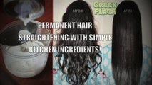 PERMANENT HAIR STRAIGHTENING WITH SIMPLE KITCHEN INGREDIENTS!