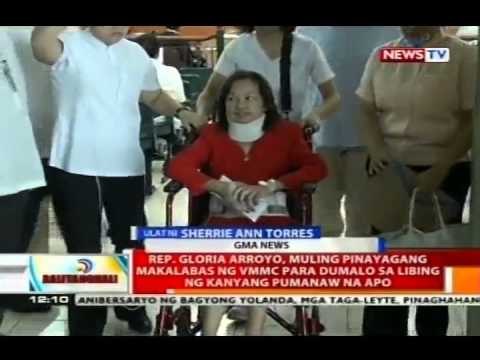 BT: Rep. Gloria Arroyo, muling pinayagang makalabas ng VMMC para sa libing ng apo
