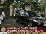 UB: Mommy Elaine Cuneta, inilibing na sa Manila Memorial Park kahapon