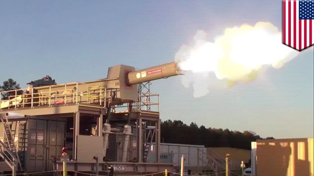 Railgun test firing US Navy released a cool video of a functional