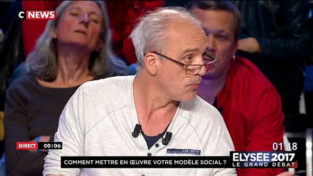 François Fillon s’énerve face aux attaques de Philippe Poutou Je vais vous foutre un procès vous - Regardez