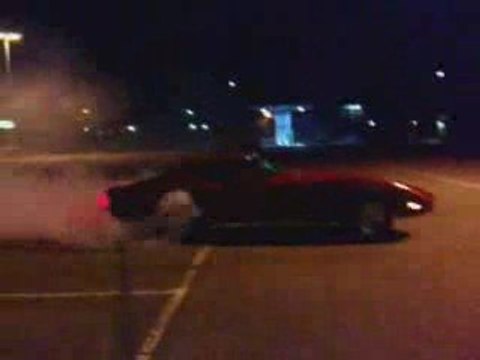 Corvette stingray 400hp burnout on a parking