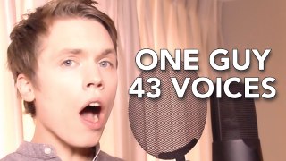One Guy with 43 Voices (with music) - amazing voice ever