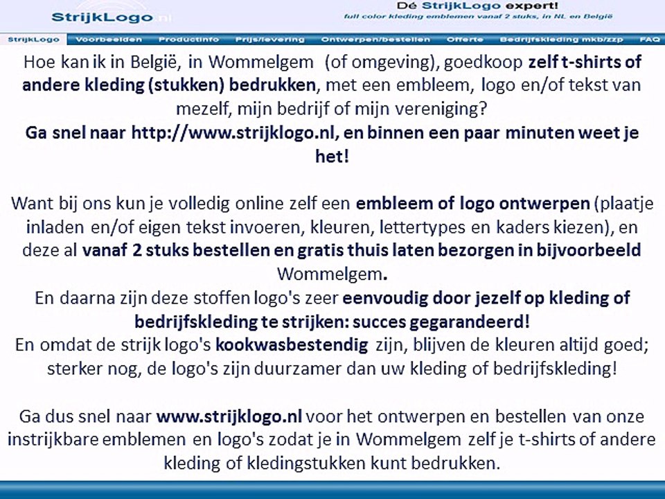 Zelf kleding bedrukken Wommelgem