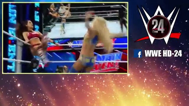 Brie Bella & Paige & Natalya vs Naomi & Tamina & Summer WWE Main Event Full Match