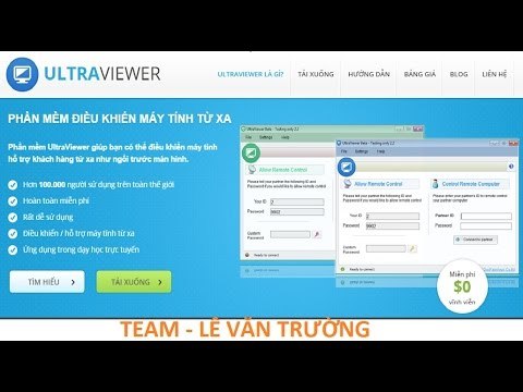 Hướng dẫn cài đặt và sử dụng Phần Mềm Điều Khiển Máy tính Từ Xa UTRAVIEWER