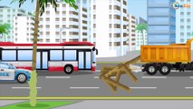The Truck Tow Truck and Crane w Cars Vehicle in the City | Cars & Truck cartoon for children video