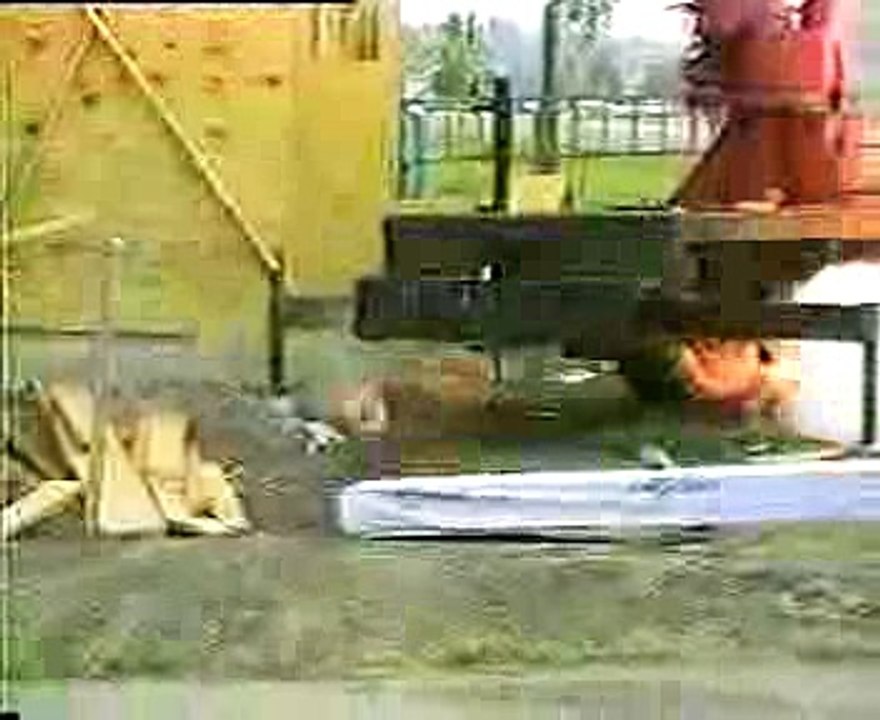 crane touched powerline