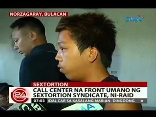 24 Oras: Call center na front umano ng sextortion syndicate, ni-raid