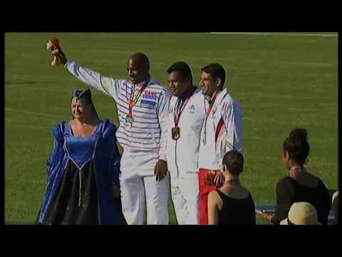 Athletics - Men's javelin Throw F44 medal ceremony - 2013 IPC AthleticsWorld Championships, Lyon