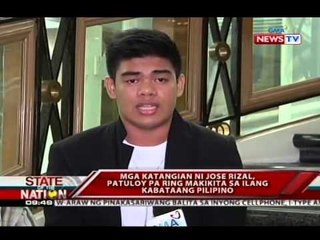 SONA: Mga katangian ni Jose Rizal, patuloy pa ring makikita sa ilang kabataang Pilipino