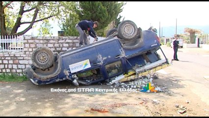 Πλάνα από τροχαίο με ιερέα και ΔΕΔΔΗΕ