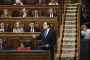 Rajoy y Rufián se enzarzan por Cataluña en el Congreso