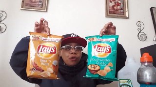 Review(mukbang)..New Flavor Lay's Chips ..Beer n Brats and Southwestern Queso.-1j4q_7Gxmvk