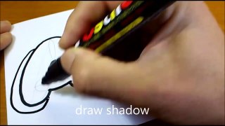 Very Easy ! How to Draw Graffiti Bubble Letters ABC for Kids-ZNHg714uHJQ
