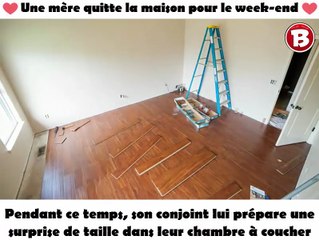 une mère quitte la maison pour le week-end
