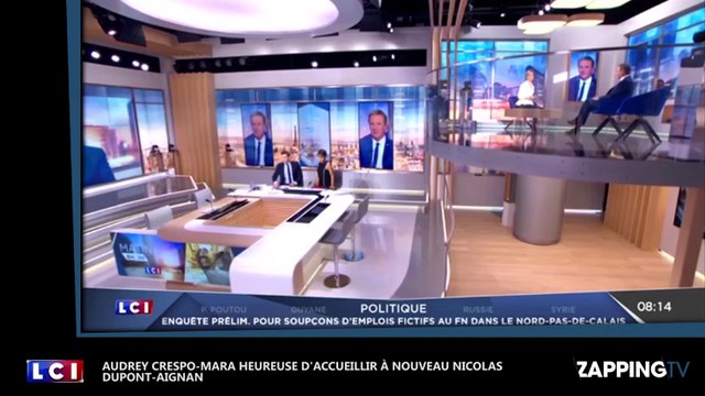 Nicolas Dupont-Aignan retrouve Audrey Crespo-Mara après son départ du JT de TF1 (vidéo)