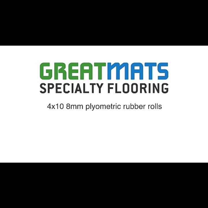 Plyometric Rubber Roll Flooring 8 mm 4x10 ft Black