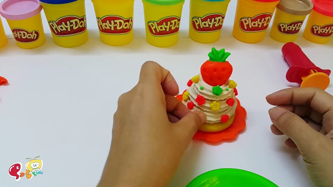DIY How to Make Play Doh Ice Cream & Cake Modelling Clay Learn Colors Creative For Kids
