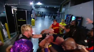 brawl between Brock Lesnar and The Undertaker spills backstage  Raw